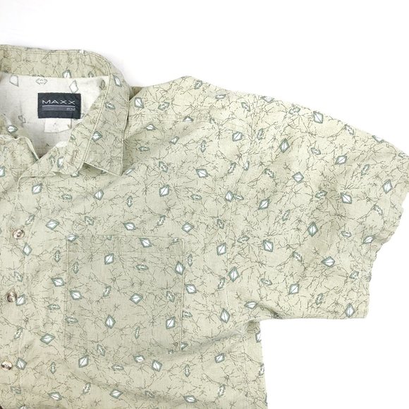 Maxx FM Men Casual Button Down Shirt Large - Picture 2 of 8